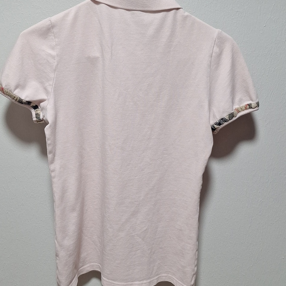 Burberry Brit Light Pink Polo Shirt Girls Woman Size Small Petiet - Picture 7 of 9
